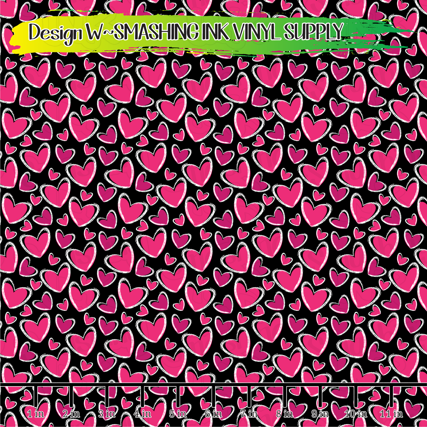 Pink & White Hearts ★ Pattern Vinyl | Faux Leather | Sublimation (TAT 3 BUS DAYS)