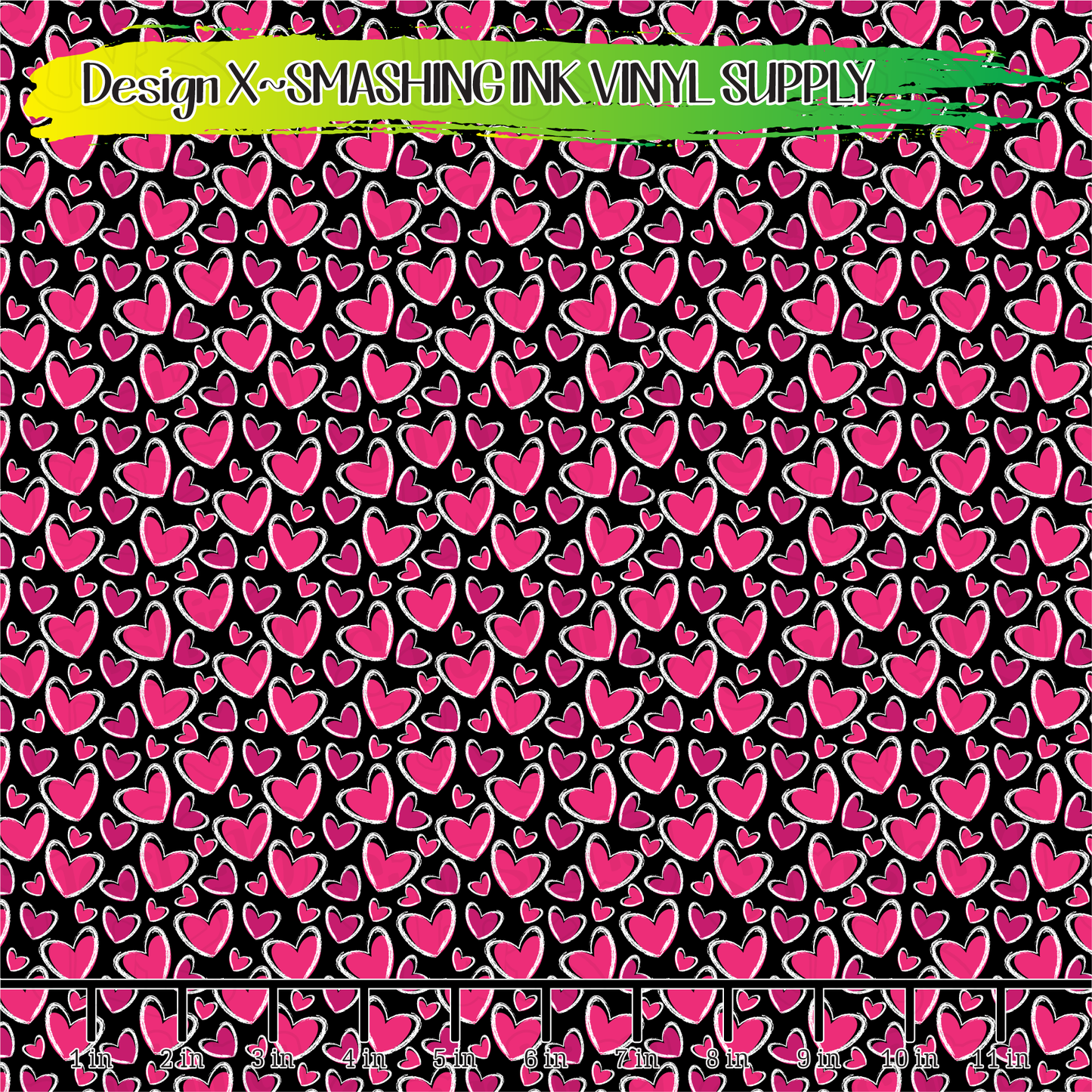 Pink & White Hearts ★ Pattern Vinyl | Faux Leather | Sublimation (TAT 3 BUS DAYS)