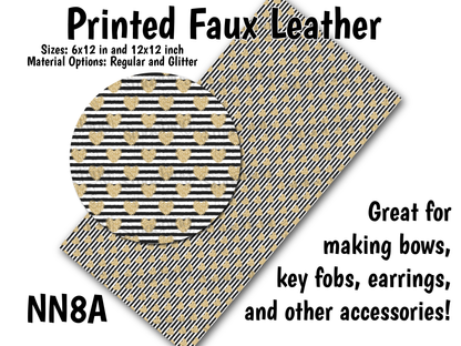 Gold Hearts - Faux Leather Sheet (SHIPS IN 3 BUS DAYS)