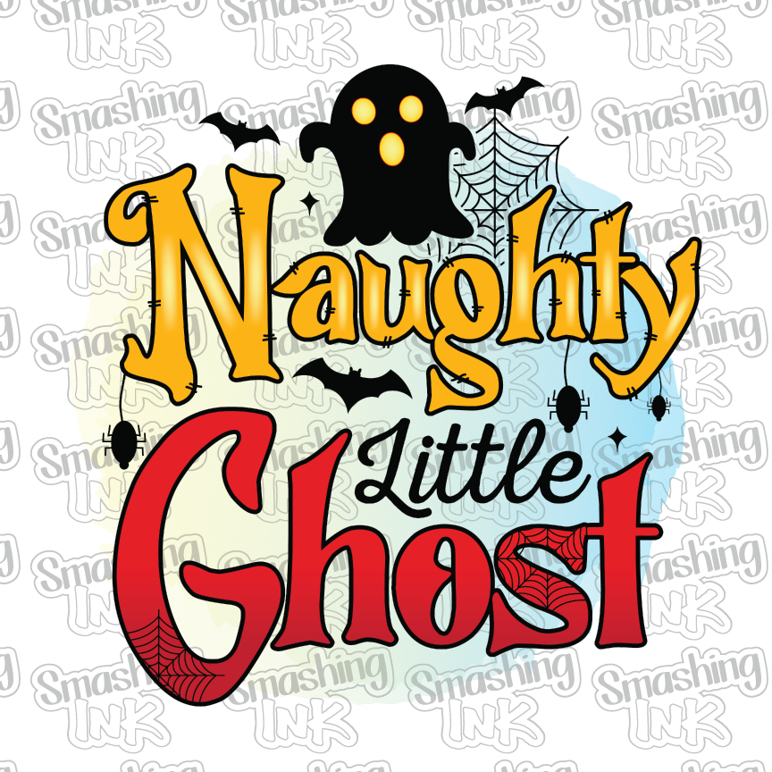 Naughty Little Ghost - Heat Transfer | DTF | Sublimation (TAT 3 BUS DAYS) [4E-11HTV]