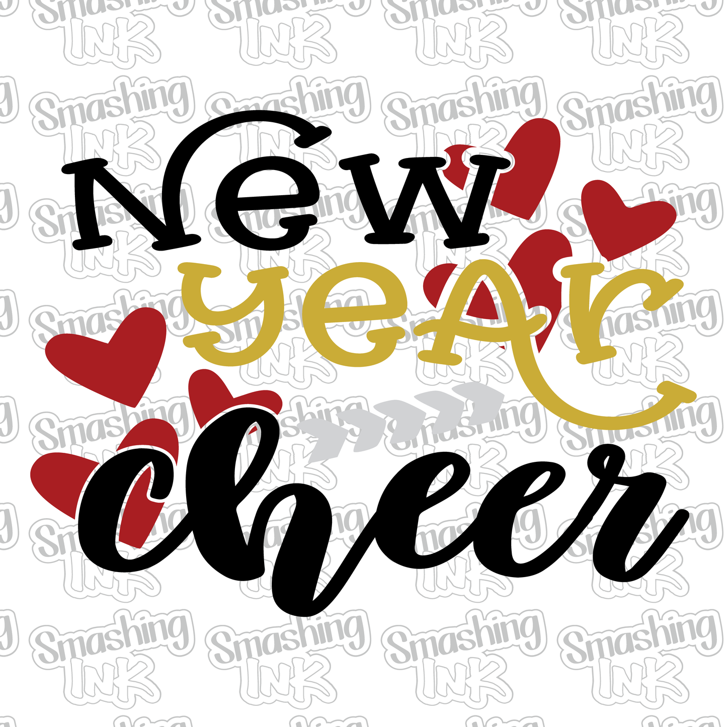 New Year Cheer - Heat Transfer | DTF | Sublimation (TAT 3 BUS DAYS) [4L-5HTV]