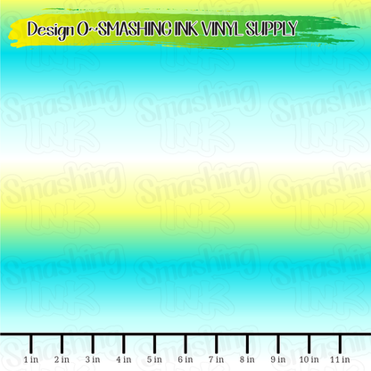 Green Blue Ombre ★ Pattern Vinyl | Faux Leather | Sublimation (TAT 3 BUS DAYS)