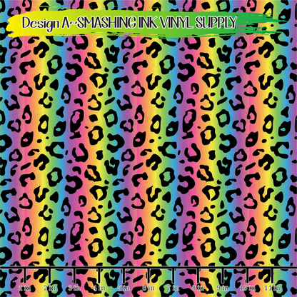 Rainbow Cheetah ★ Laser Safe Adhesive Film (TAT 3 BUS DAYS)
