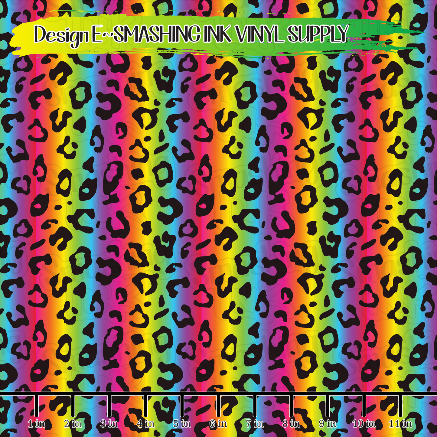 Rainbow Ombre Cheetah  ★ Pattern Vinyl | Faux Leather | Sublimation (TAT 3 BUS DAYS)
