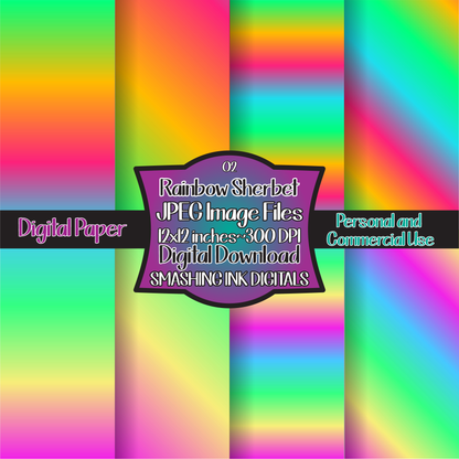 Rainbow Sorbet Ombre - Digital Paper
