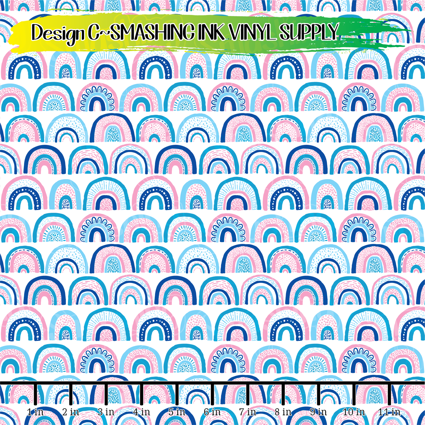 Cartoon Rainbows ★ Pattern Vinyl | Faux Leather | Sublimation (TAT 3 BUS DAYS)