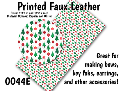 Christmas Objects - Faux Leather Sheet (SHIPS IN 3 BUS DAYS)