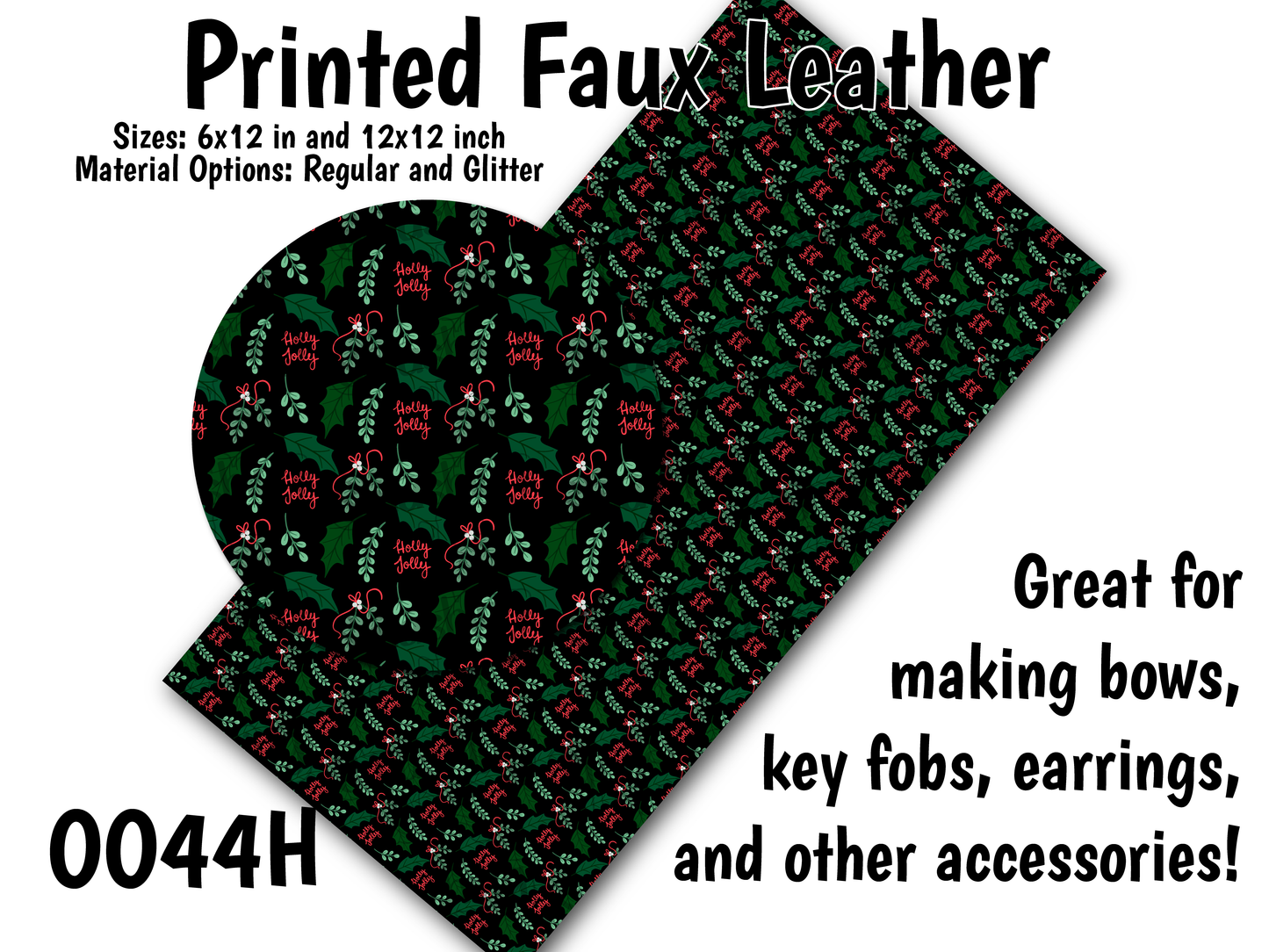 Christmas Objects - Faux Leather Sheet (SHIPS IN 3 BUS DAYS)