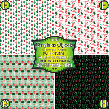 Christmas Objects   - Laser Safe Adhesive Film (TAT 3 BUS DAYS)