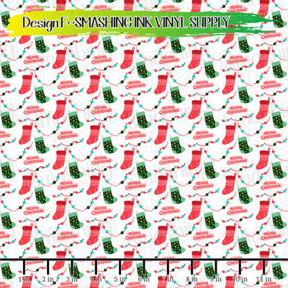 Christmas Objects   - Pattern Vinyl | Faux Leather | Sublimation (TAT 3 BUS DAYS)