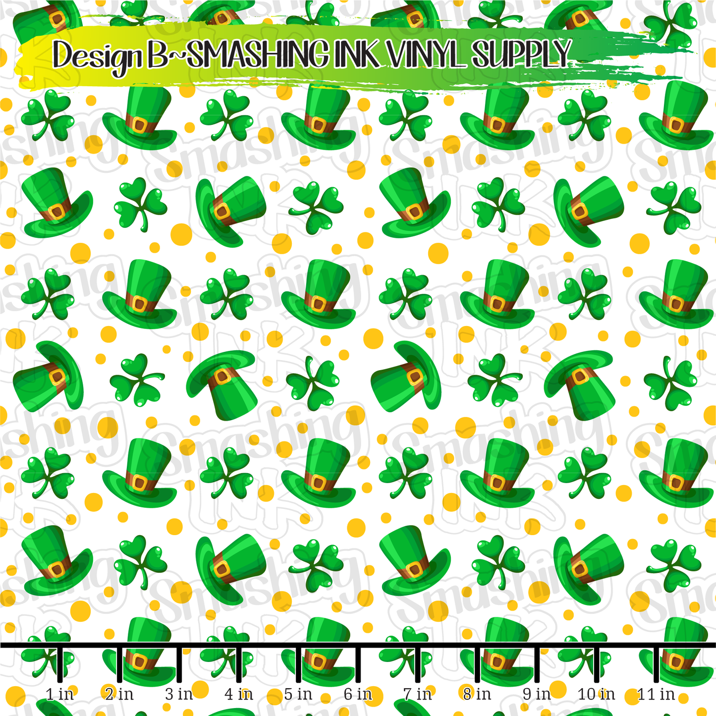 St. Patrick's Cartoon ★ Pattern Vinyl | Faux Leather | Sublimation (TAT 3 BUS DAYS)