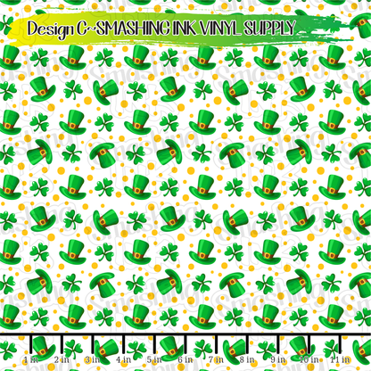 St. Patrick's Cartoon ★ Laser Safe Adhesive Film (TAT 3 BUS DAYS)