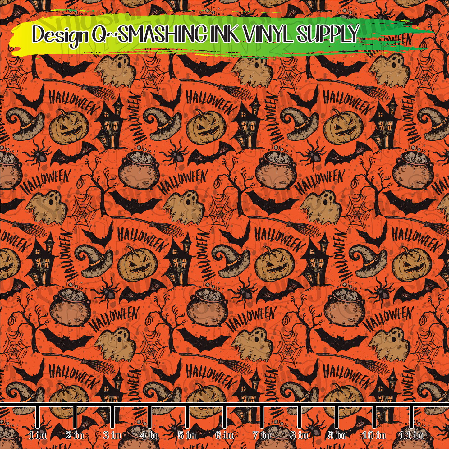 Halloween Cartoon ★ Pattern Vinyl | Faux Leather | Sublimation (TAT 3 BUS DAYS)