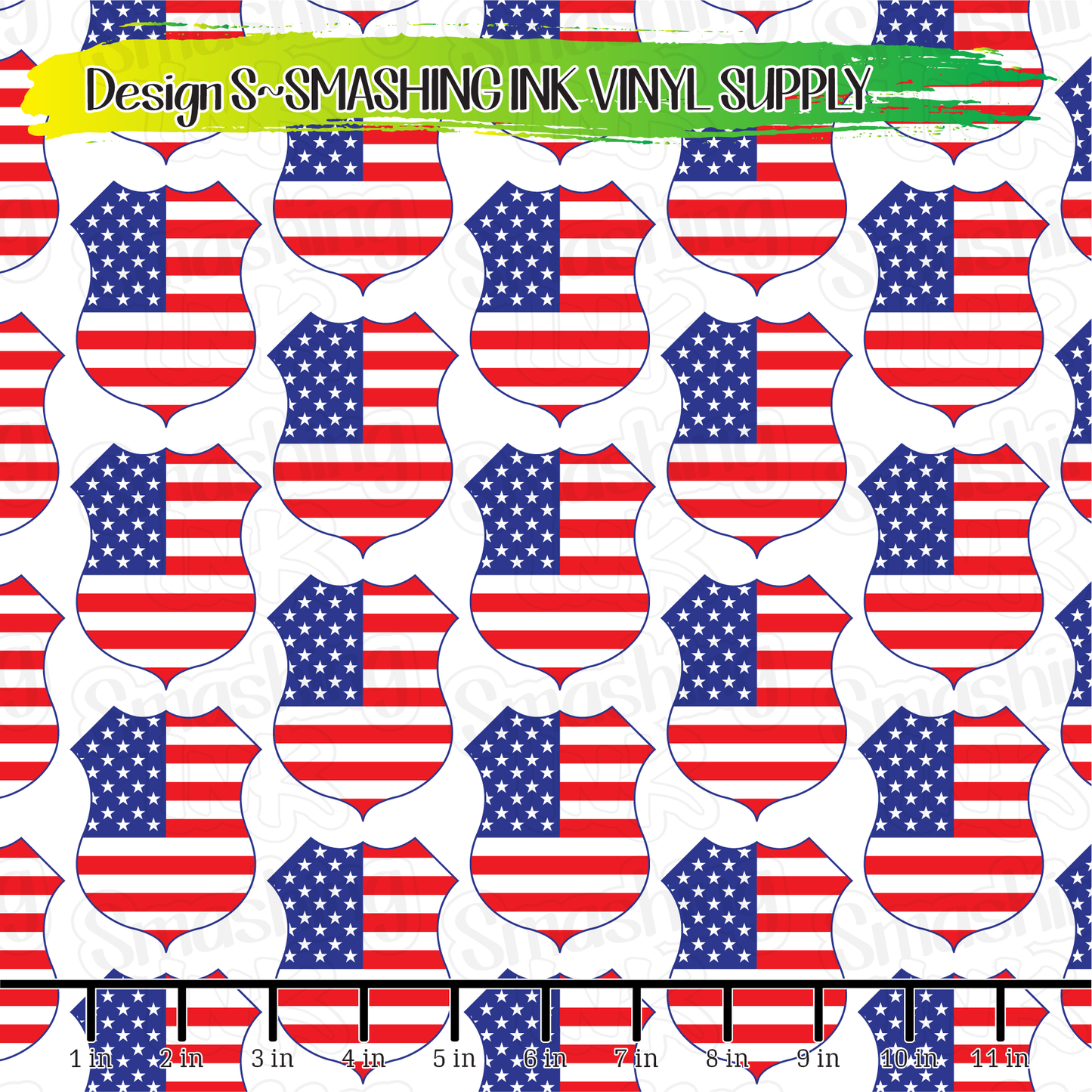 US Flag Badge  ★ Laser Safe Adhesive Film (TAT 3 BUS DAYS)