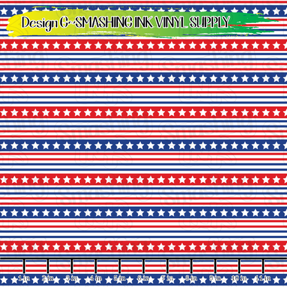 Small Scale Patriotic Patterns ★ Laser Safe Adhesive Film (TAT 3 BUS DAYS)