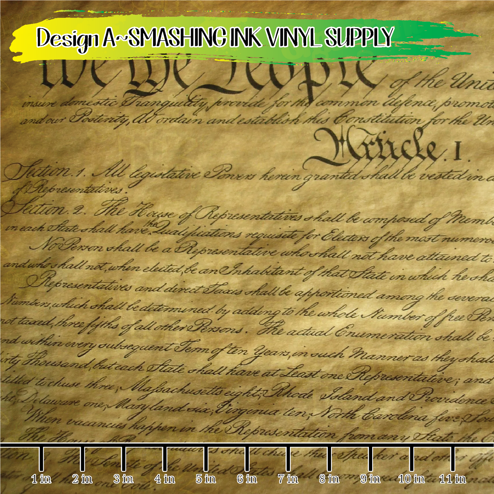 US Constitution ★ Printed Vinyl Sheets | Faux Leather | Laser Safe ...