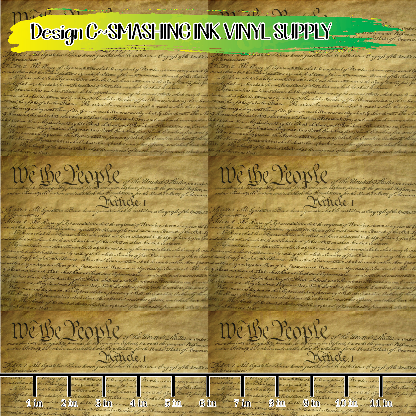 US Constitution ★ Printed Vinyl Sheets | Faux Leather | Laser Safe ...