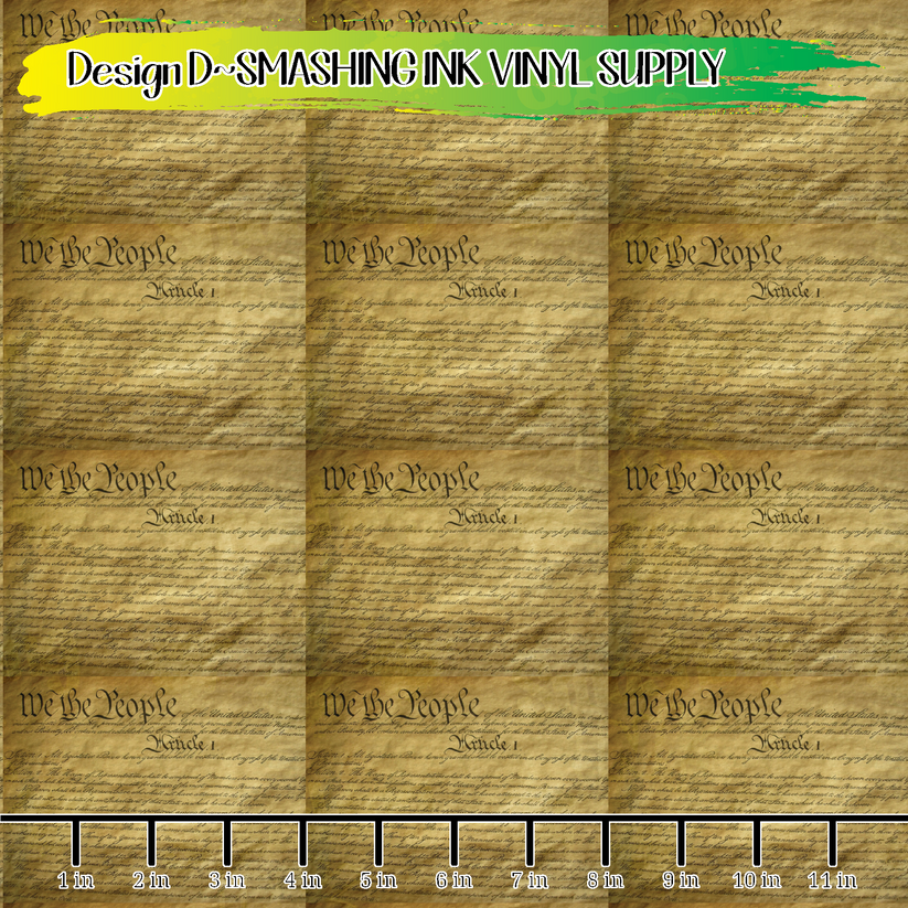 US Constitution ★ Printed Vinyl Sheets | Faux Leather | Laser Safe ...