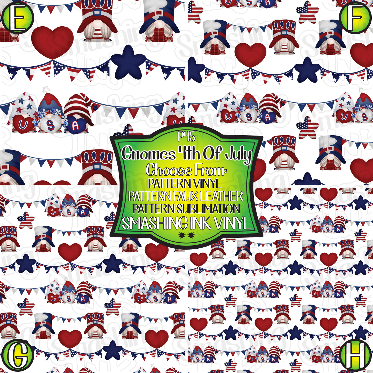 Gnome 4th Of July ★ Laser Safe Adhesive Film (TAT 3 BUS DAYS)