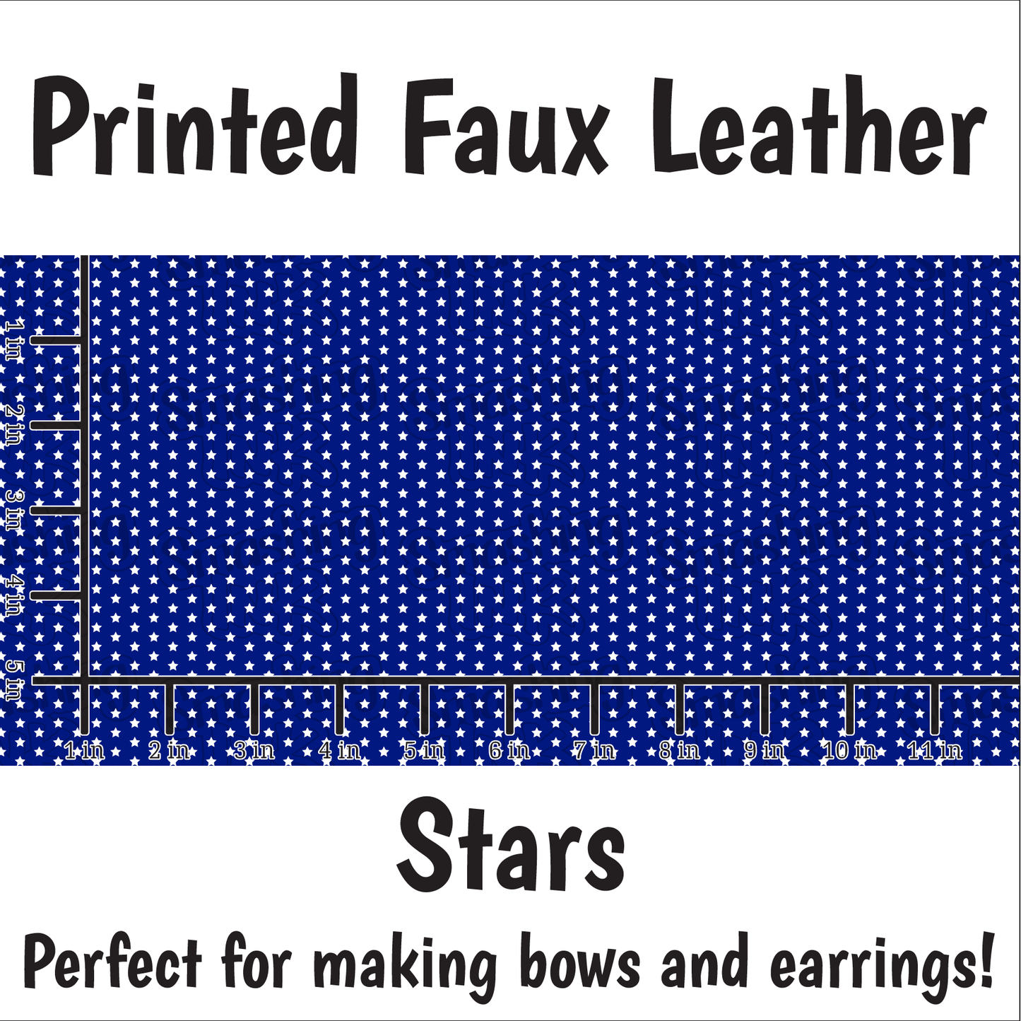 Stars - Faux Leather Sheet (SHIPS IN 3 BUS DAYS)