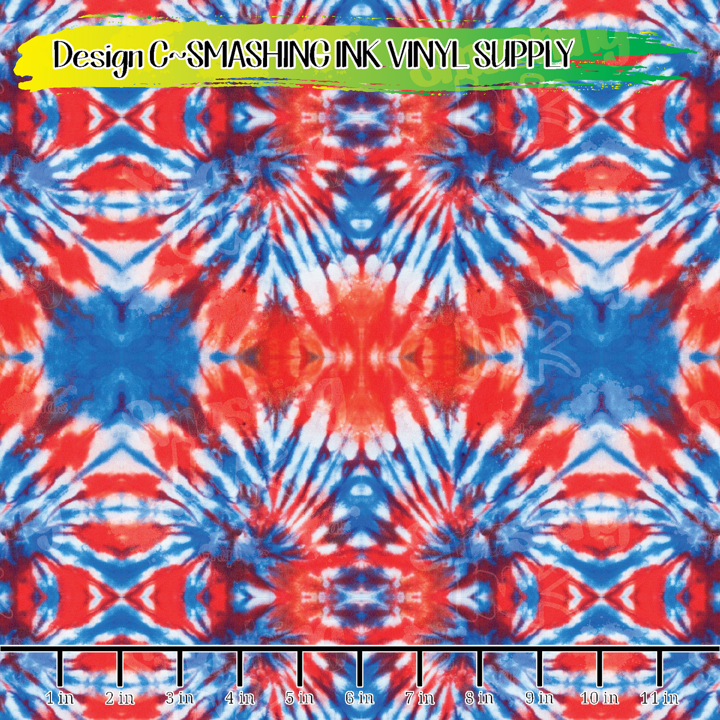 Patriotic Tie Dye ★ Pattern Vinyl | Faux Leather | Sublimation (TAT 3 BUS DAYS)