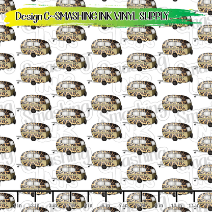 Leopard Print Campers ★ Laser Safe Adhesive Film (TAT 3 BUS DAYS)