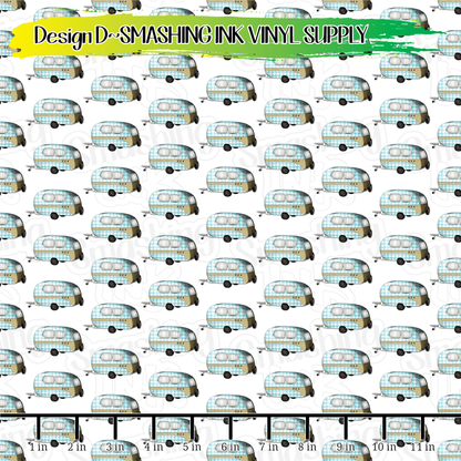 Blue Plaid Campers ★ Laser Safe Adhesive Film (TAT 3 BUS DAYS)