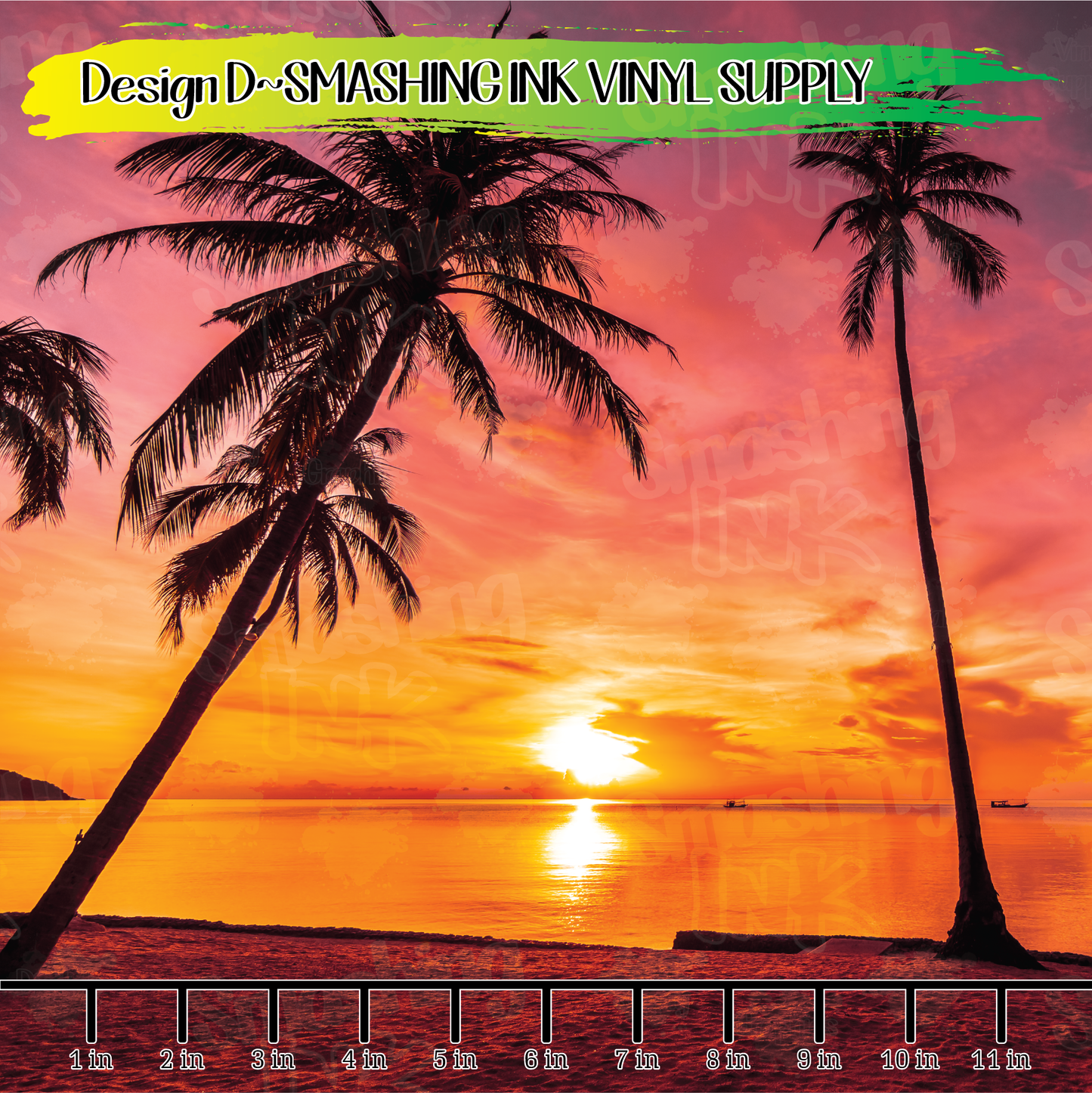 Beach Sunset ★ Pattern Vinyl | Faux Leather | Sublimation (TAT 3 BUS DAYS)