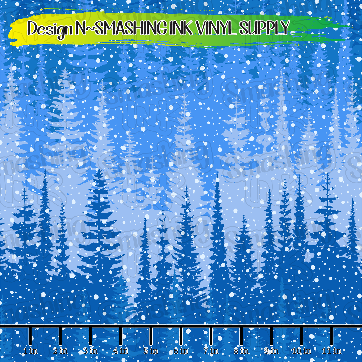 Snowy Forest ★ Pattern Vinyl | Faux Leather | Sublimation (TAT 3 BUS DAYS)