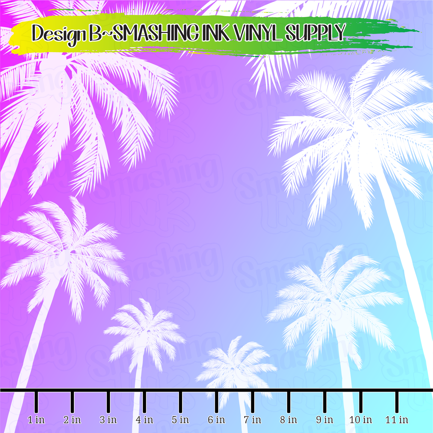 Colorful Palm Trees ★ Pattern Vinyl | Faux Leather | Sublimation (TAT 3 BUS DAYS)