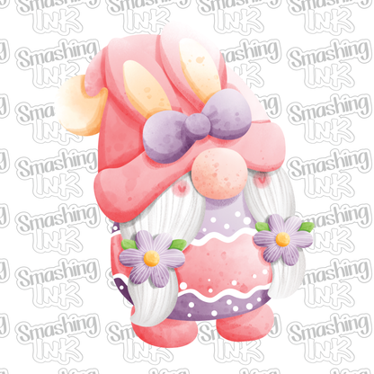 Pink Easter Gnome - Heat Transfer | DTF | Sublimation (TAT 3 BUS DAYS) [4C-20HTV]