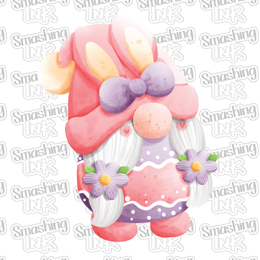 Pink Easter Gnome - Heat Transfer | DTF | Sublimation (TAT 3 BUS DAYS) [4C-20HTV]