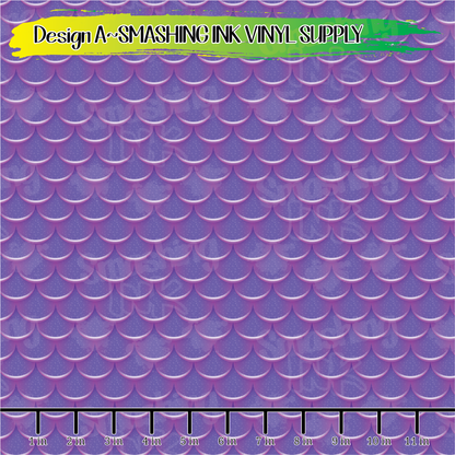 Purple Mermaid Scales ★ Laser Safe Adhesive Film (TAT 3 BUS DAYS)