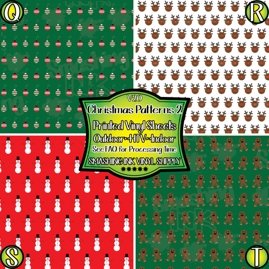 Christmas Patterns ★ Pattern Vinyl | Faux Leather | Sublimation (TAT 3 BUS DAYS)