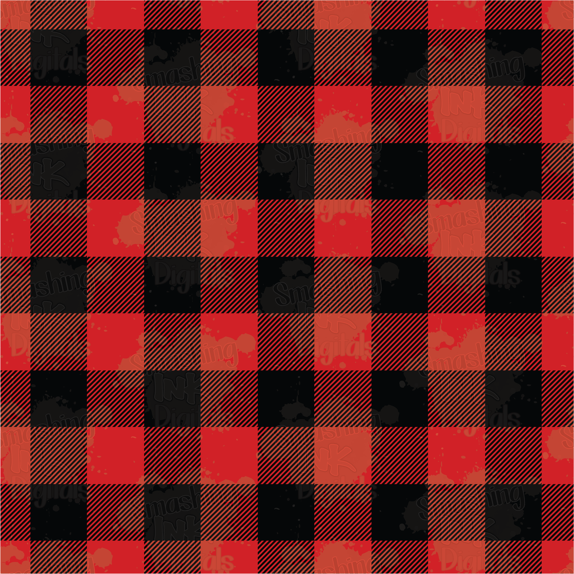 Crafters Square Perm Adhesive Vinyl paper Buffalo check black, red &  glitter
