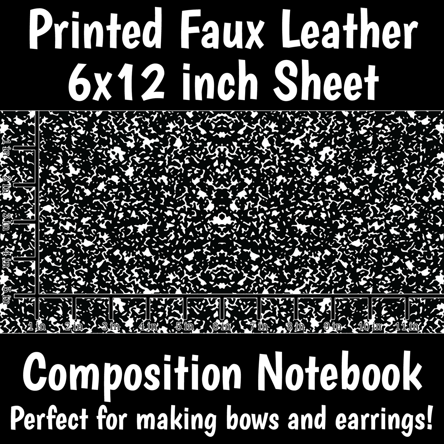 Composition Notebook - Faux Leather Sheet (SHIPS IN 3 BUS DAYS)