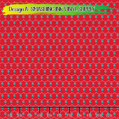 Red Christmas ★ Pattern Vinyl | Faux Leather | Sublimation (TAT 3 BUS DAYS)
