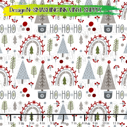 Christmas Rainbows ★ Pattern Vinyl | Faux Leather | Sublimation (TAT 3 BUS DAYS)