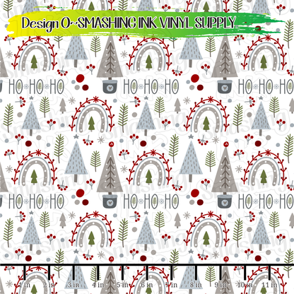 Christmas Rainbows ★ Pattern Vinyl | Faux Leather | Sublimation (TAT 3 BUS DAYS)