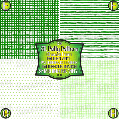 St. Patty Pattern ★ Pattern Vinyl | Faux Leather | Sublimation (TAT 3 BUS DAYS)