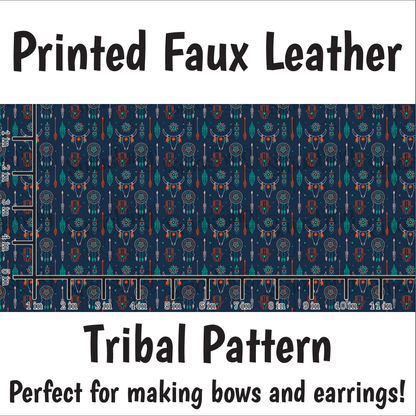 Tribal Pattern - Faux Leather Sheet (SHIPS IN 3 BUS DAYS)