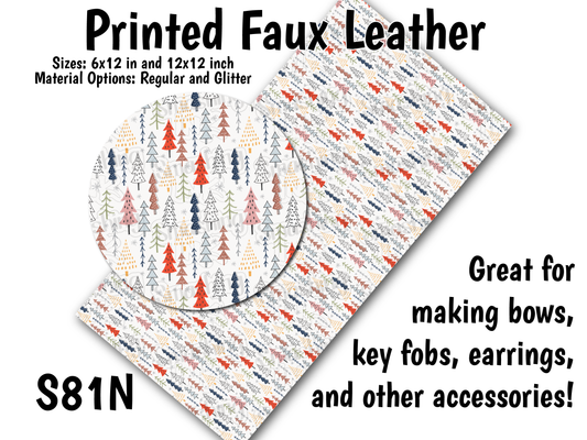 Colorful Christmas - Faux Leather Sheet (SHIPS IN 3 BUS DAYS)