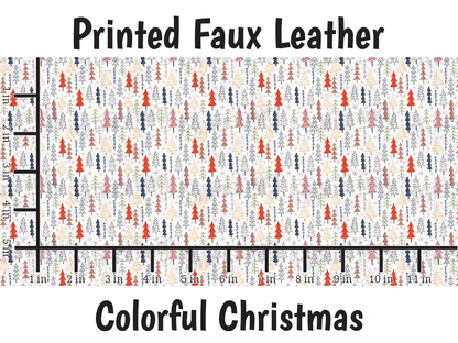 Colorful Christmas - Faux Leather Sheet (SHIPS IN 3 BUS DAYS)