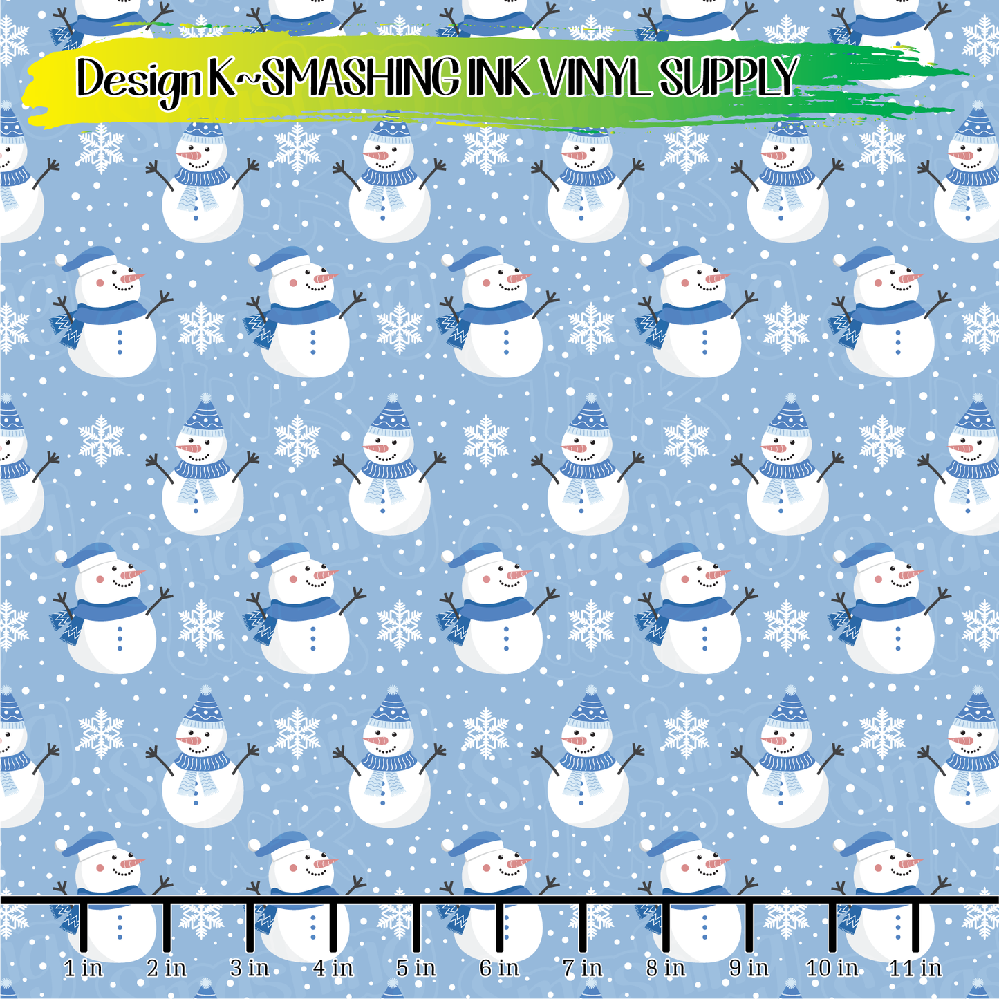 Cute Snowman ★ Pattern Vinyl | Faux Leather | Sublimation (TAT 3 BUS DAYS)