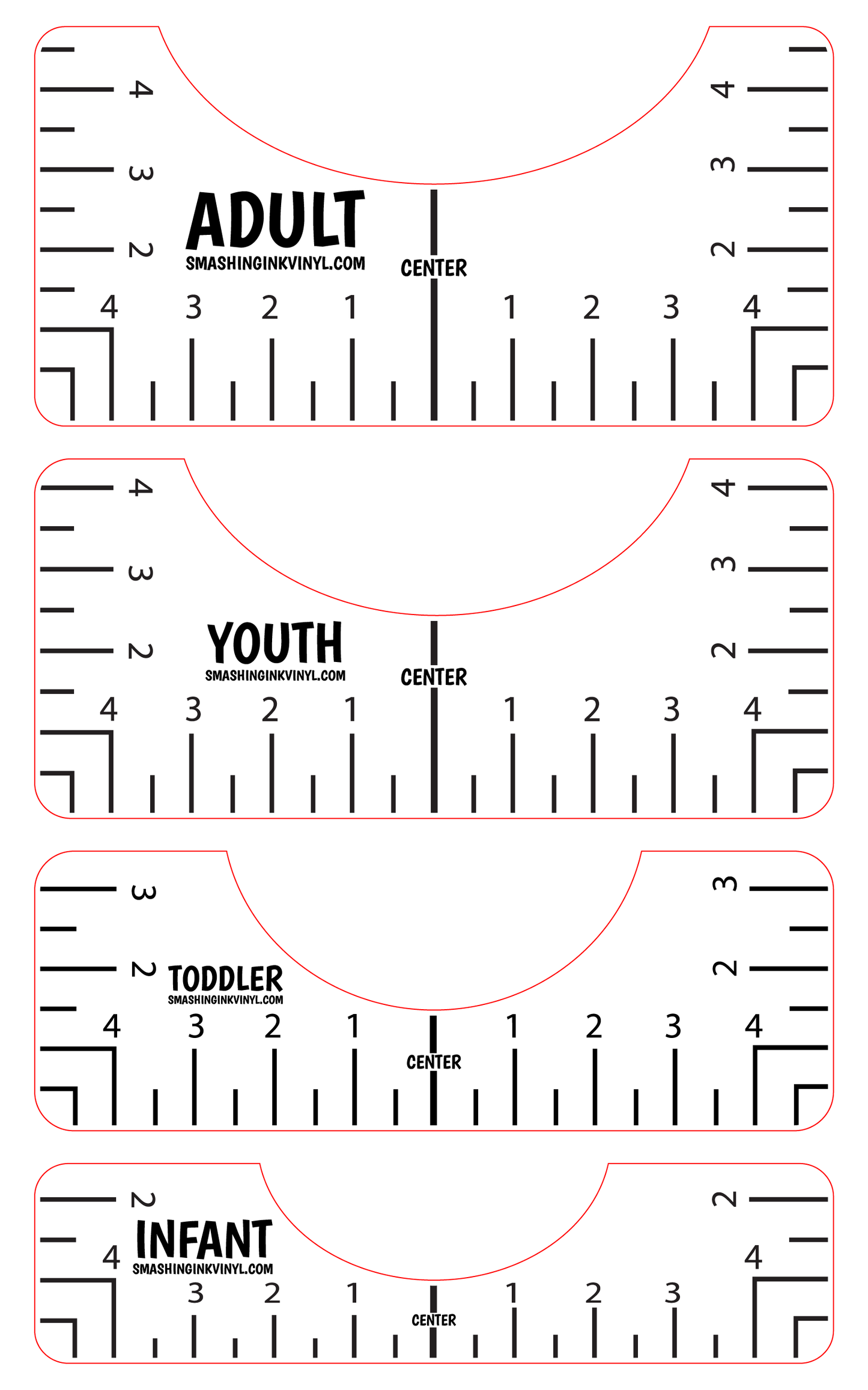 T Shirt Alignment Tool, TShirt Ruler PNG, PDF