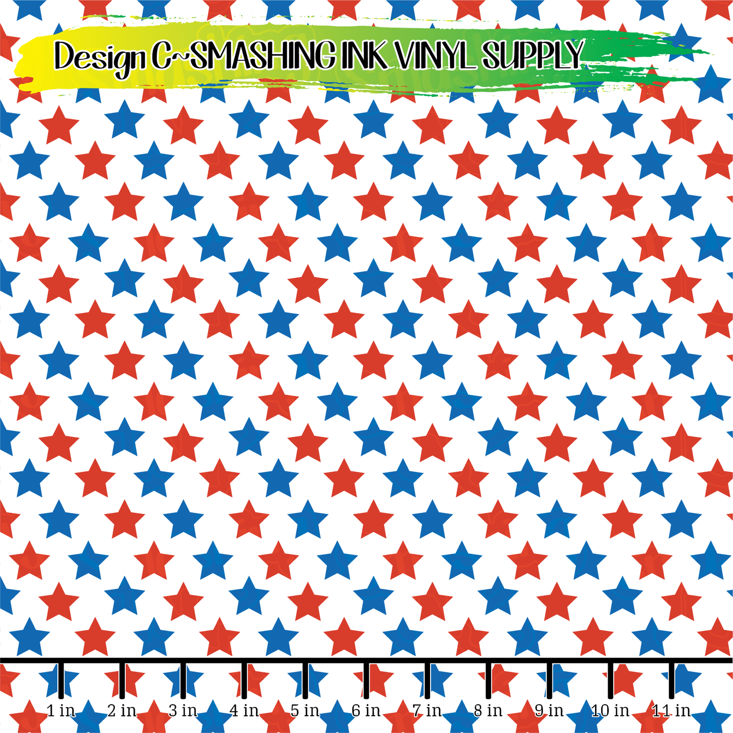 Red White Blue Stars ★ Pattern Vinyl | Faux Leather | Sublimation (TAT 3 BUS DAYS)