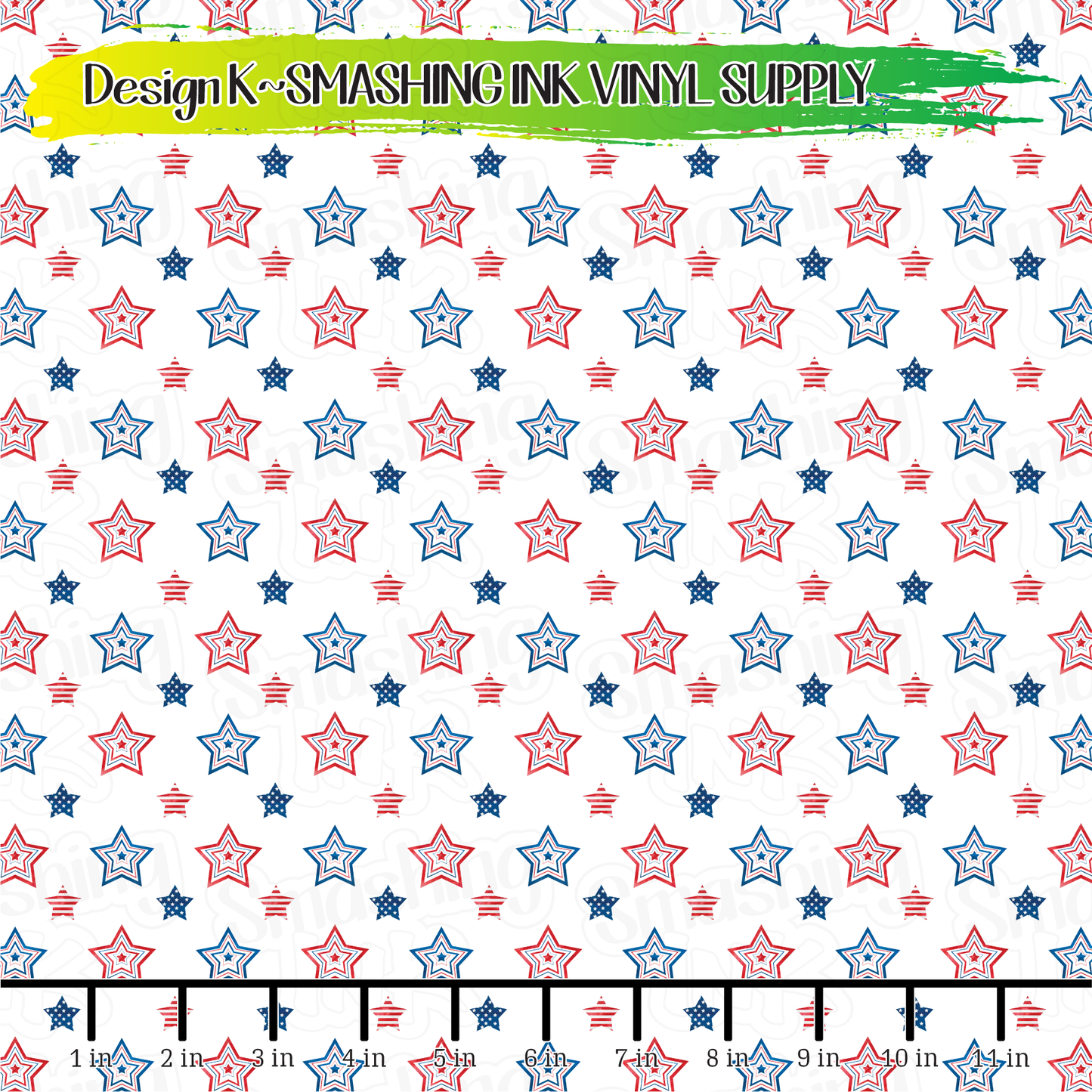 Patriotic Stars ★ Pattern Vinyl | Faux Leather | Sublimation (TAT 3 BUS DAYS)