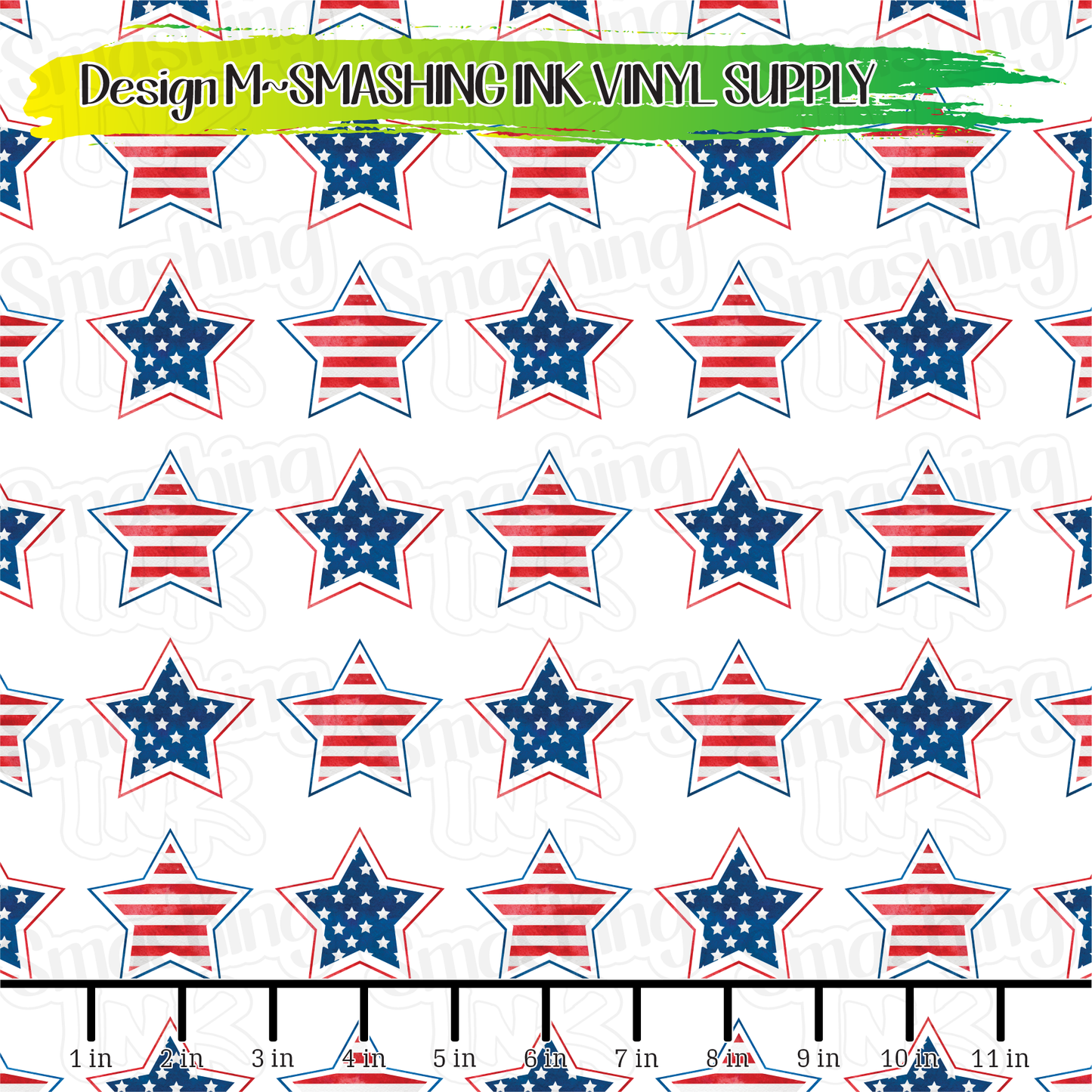 Patriotic Stars ★ Laser Safe Adhesive Film (TAT 3 BUS DAYS)