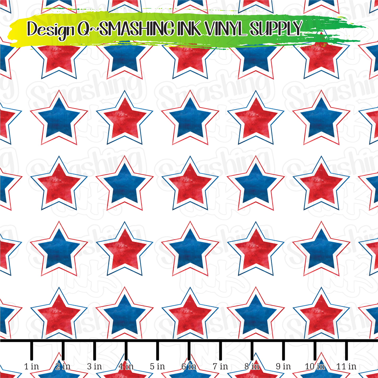 Patriotic Stars ★ Pattern Vinyl | Faux Leather | Sublimation (TAT 3 BUS DAYS)