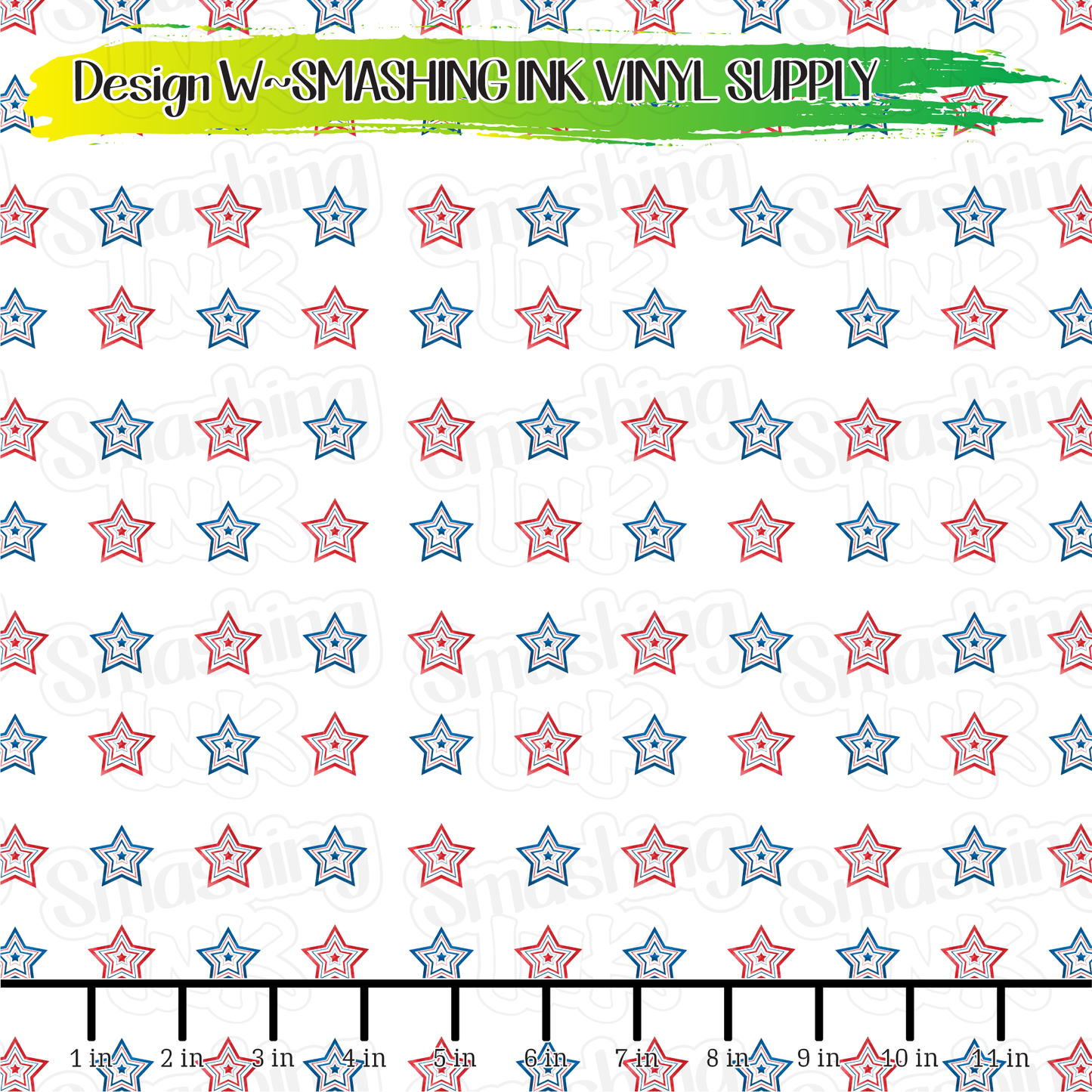 Patriotic Stars ★ Laser Safe Adhesive Film (TAT 3 BUS DAYS)